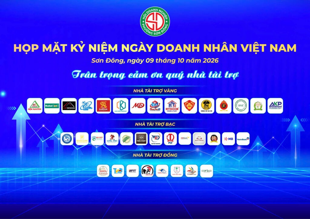 Phường Sơn Đông họp mặt kỷ niệm 22 năm Ngày Doanh Nhân Việt Nam: Đồng hành, bứt phá và phát triển bền vững 15 Nha Tai Tro Hoi Doanh Nghiep Phuong Son Dong Ky Niem Ngay Doanh Nhan Viet Nam 13 Thang 10